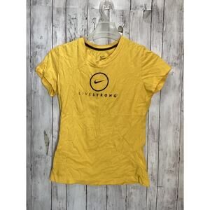Nike Livestrong Short Sleeve T-shirt Size Large Yellow